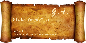 Glatz Angéla névjegykártya